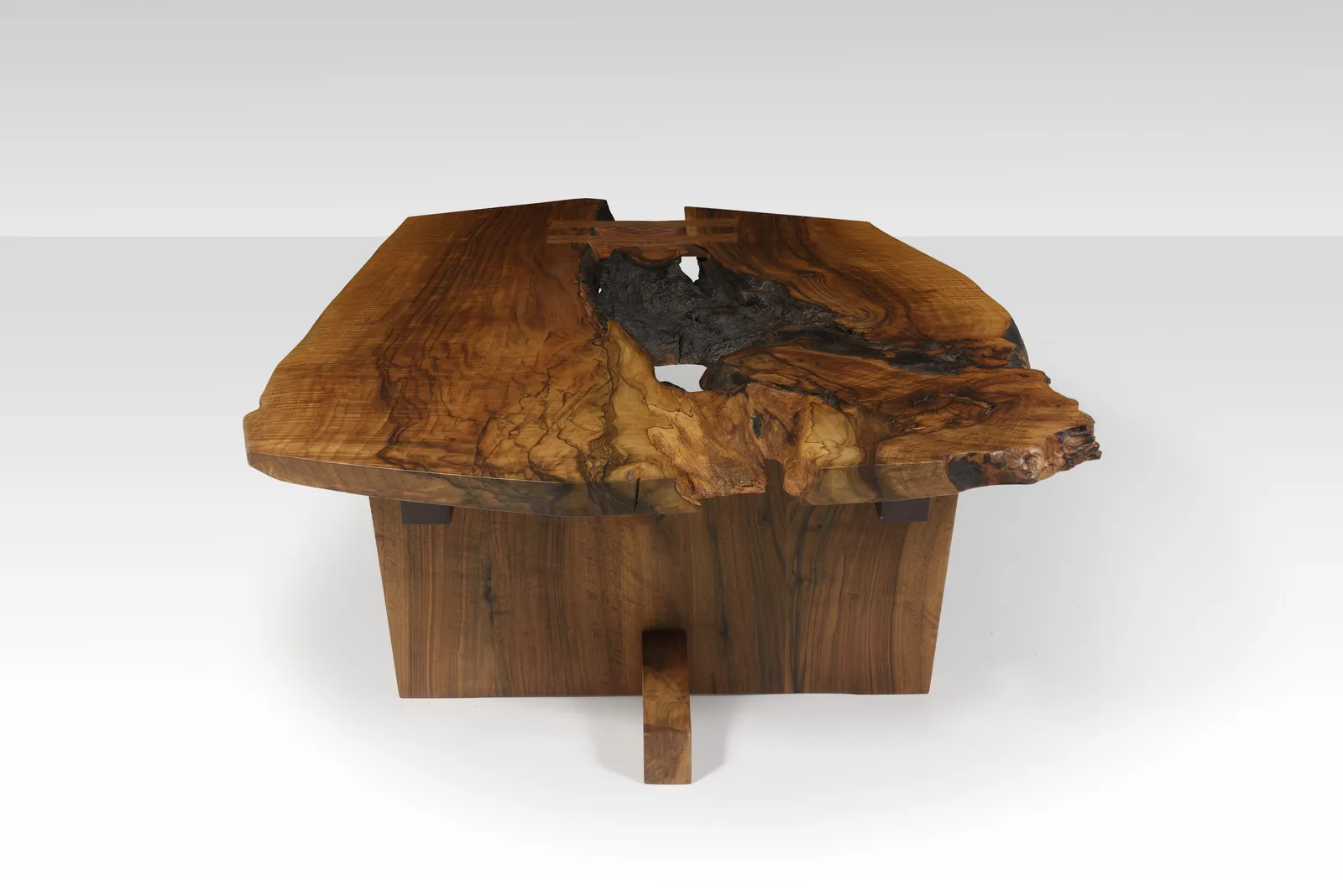 George Nakashima, Persian walnut cantilevered coffee table, 1971