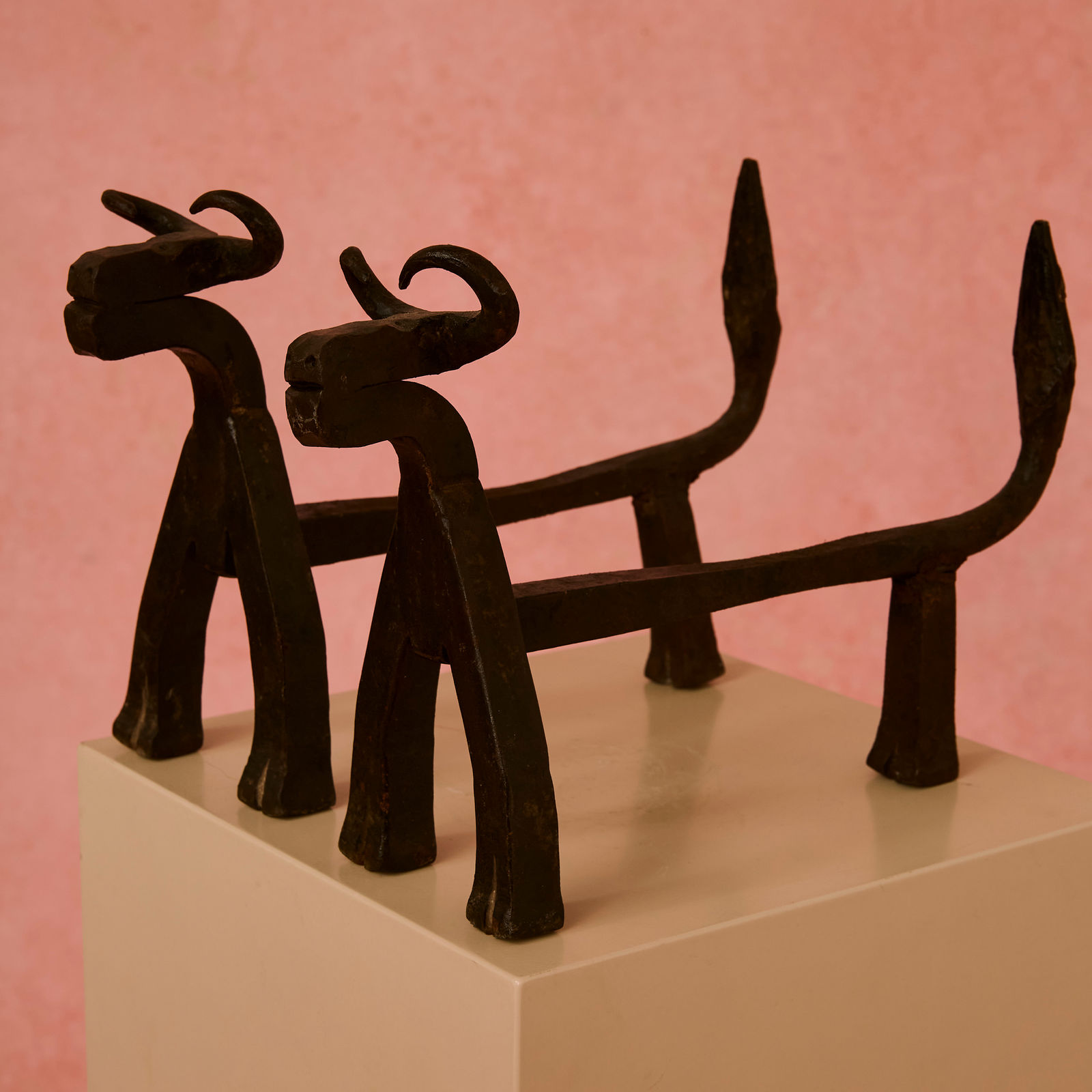 Archive, Pair Wrought Iron Andirons