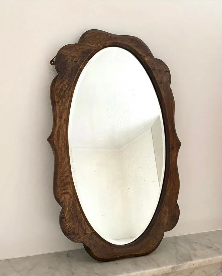 Mirror, Antique Oak Mirror