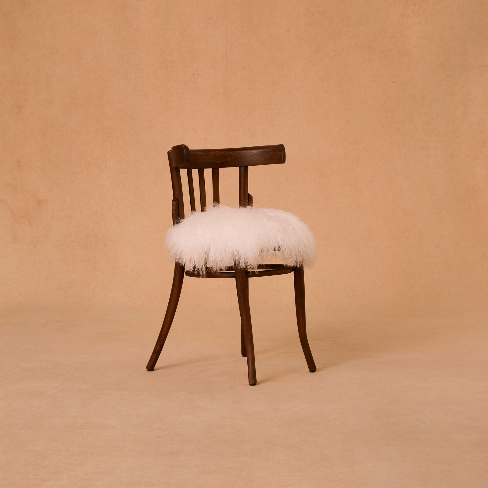 Archive, Thonet Bent Wood Chair with Sheep Skin