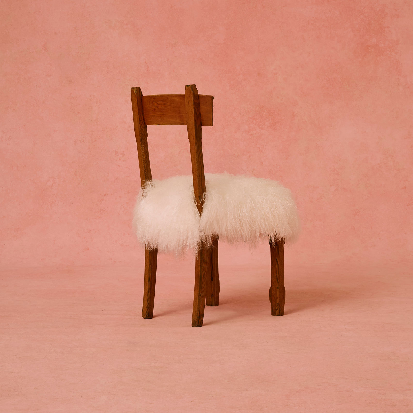 Archive, Wood Chair with Sheep Skin