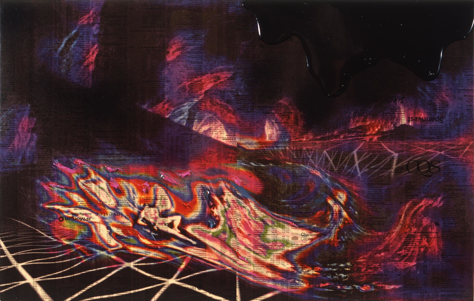 Gordon Cheung, The Burning Lake (Study), 2007