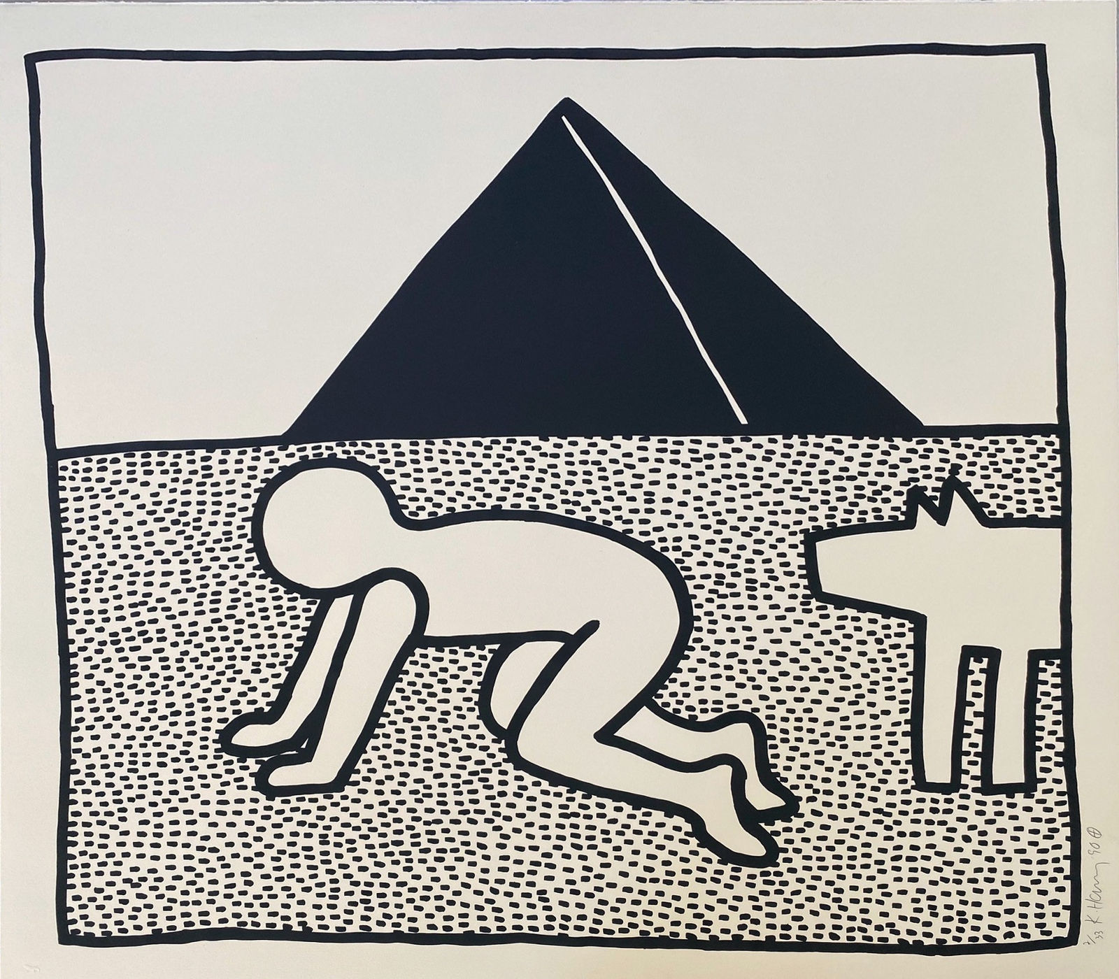 Keith Haring, Untitled (Blueprint), 1990