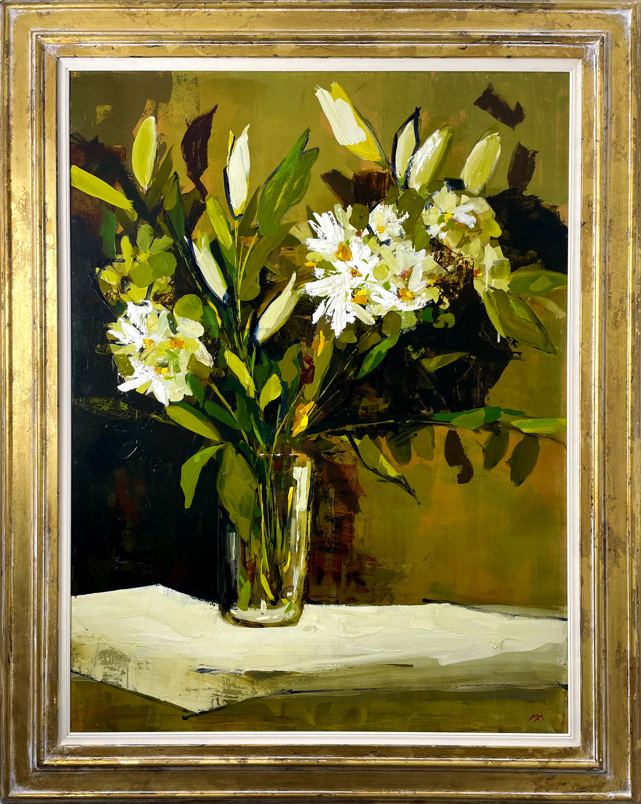 Martin Mooney, Still Life with Lilies and White Daisies