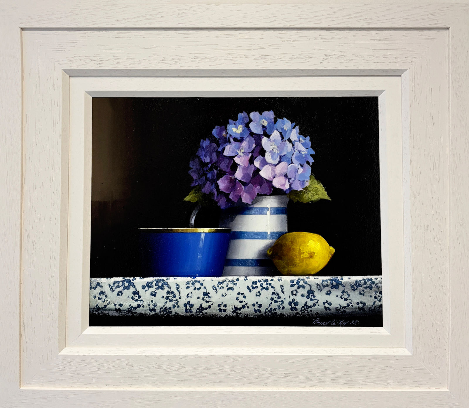 David French Le-Roy, Lemon Blue with Hydrangea