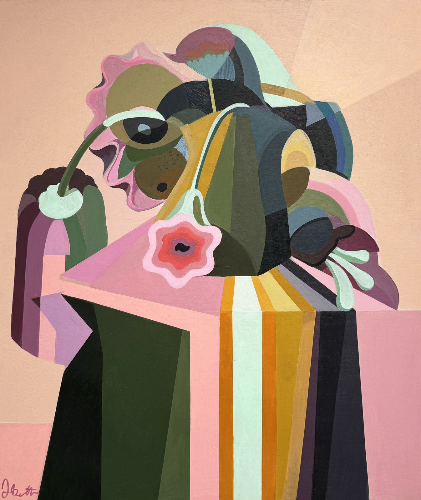 Jenny Belton, Flowers in Pink Room II