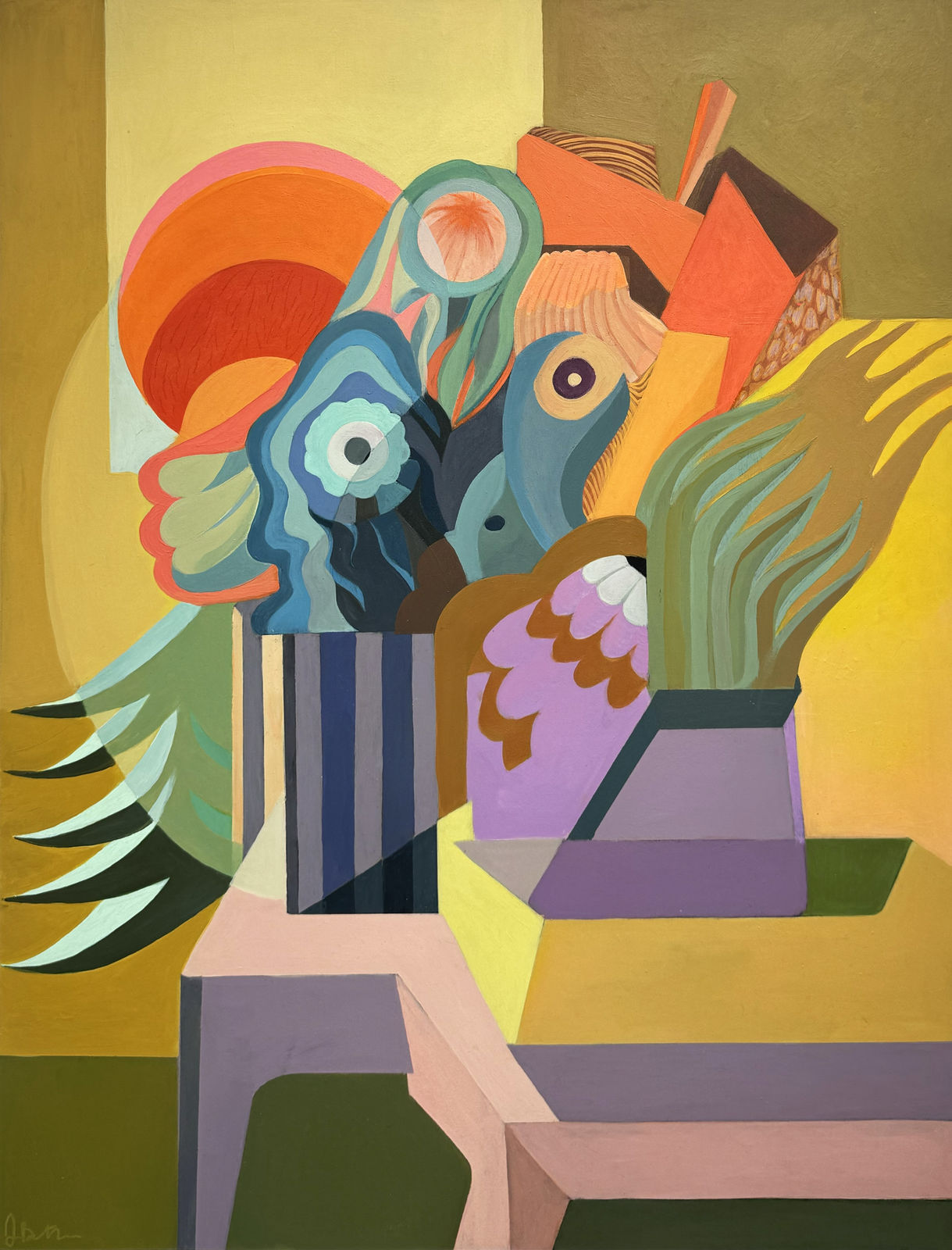 Jenny Belton, Exotic Flowers Against Sunrise