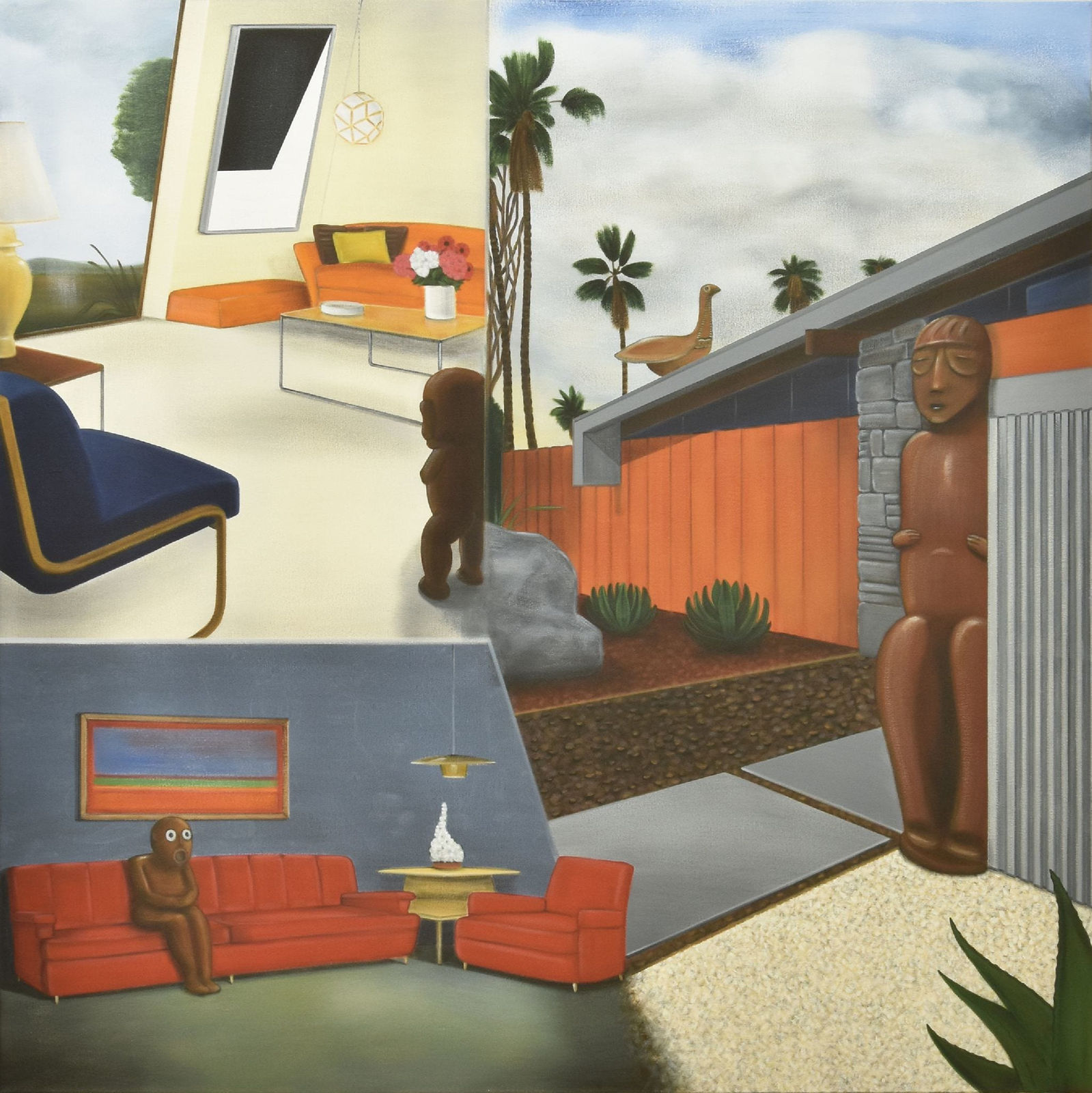 Graham Fletcher, Untitled (Totems and Bird Rattle), 2018