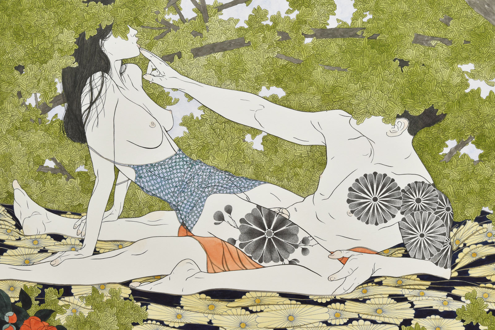 Aiko Robinson, The passion of the red camellia is a flame that never ceases, 2024