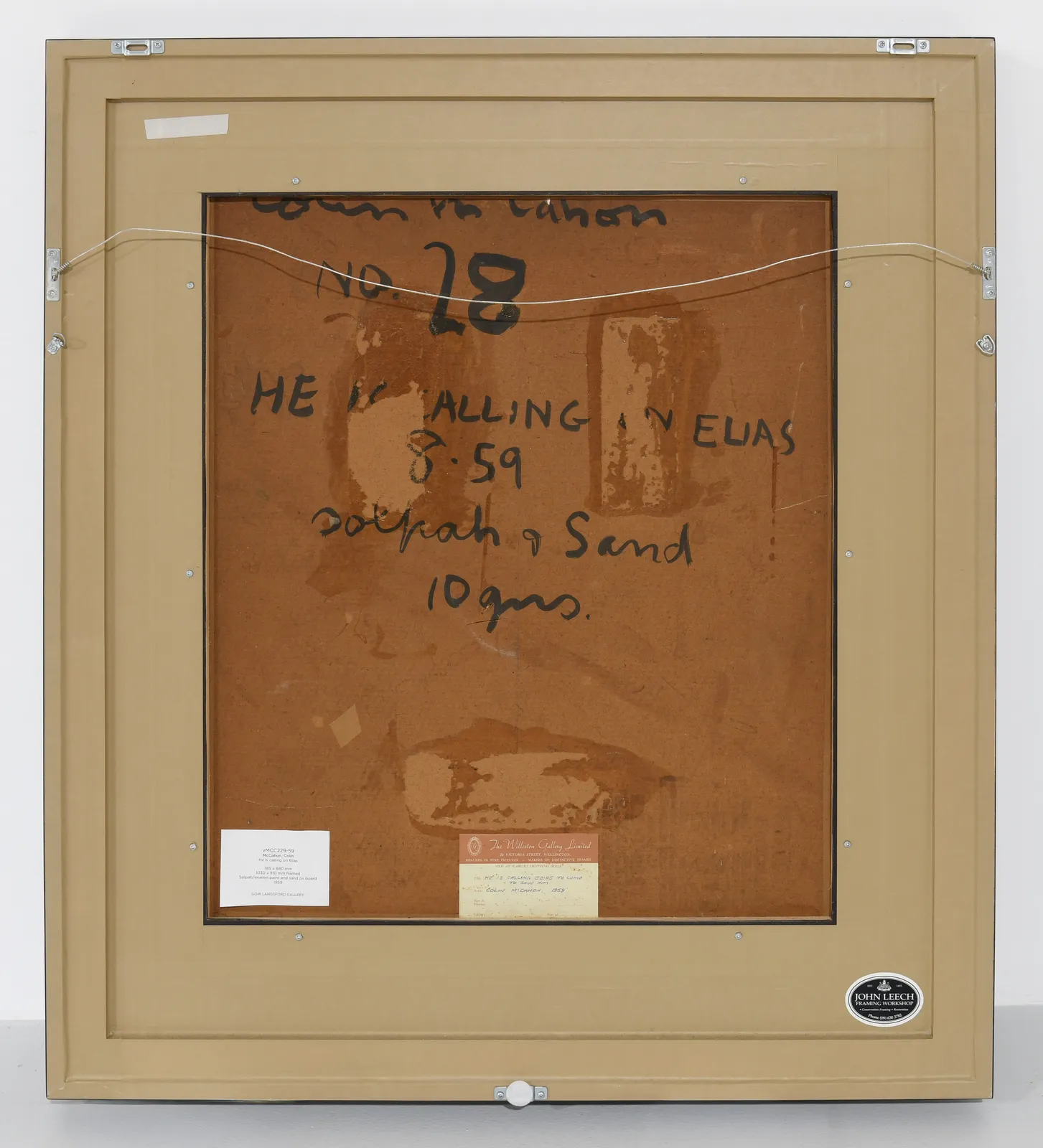 Colin McCahon, He is calling on Elias, 1959