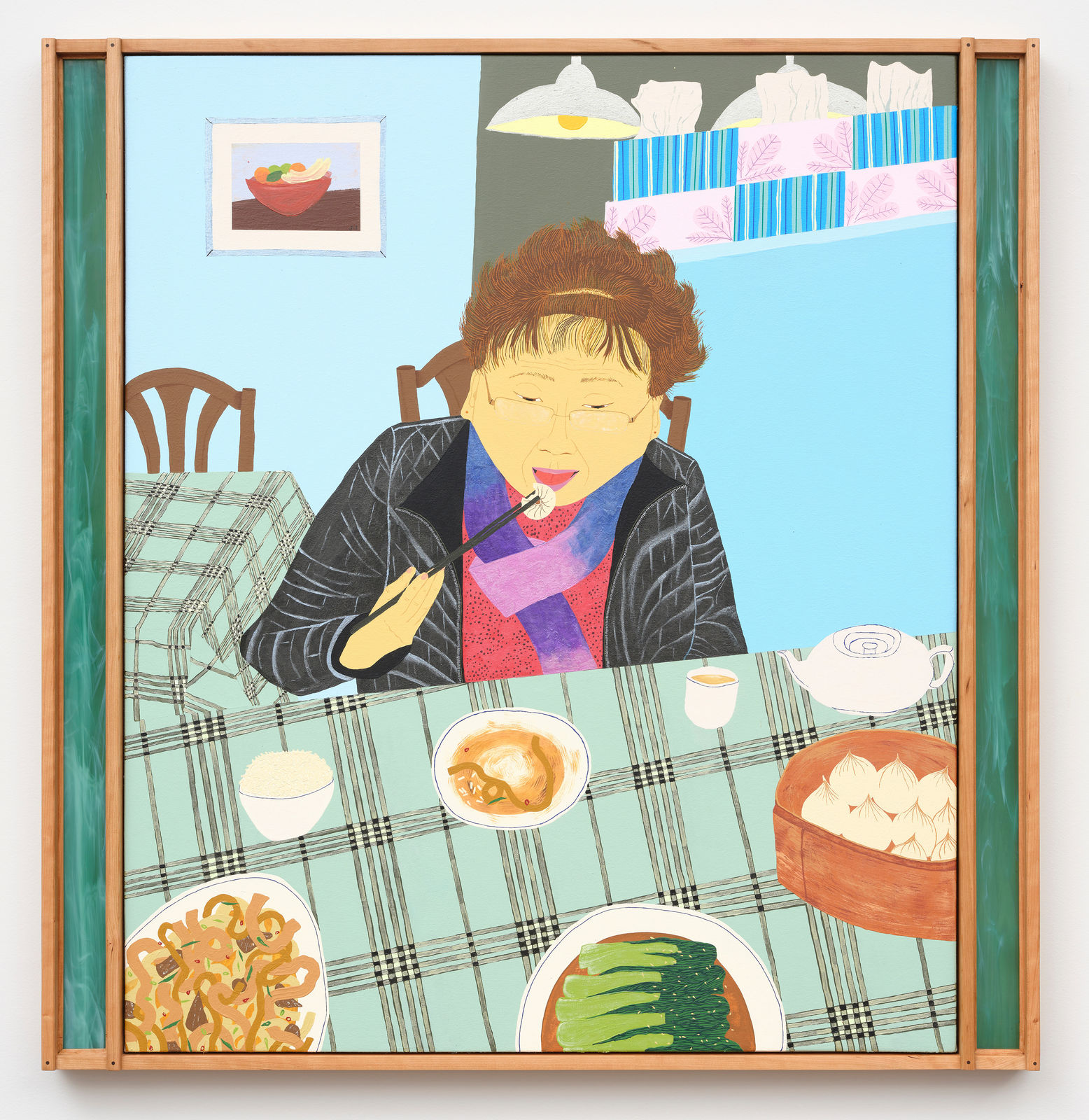 Claudia Kogachi, Obaachan eating dim sum, 2024