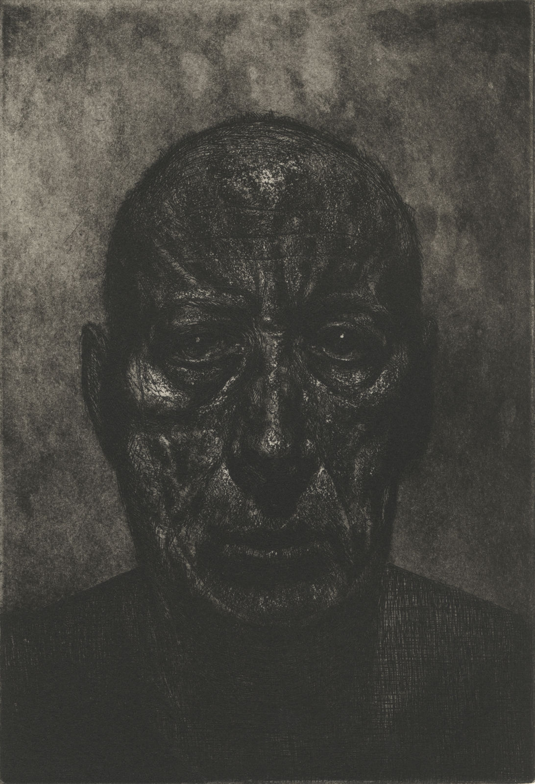 Ken Currie, Self Portrait as an Etching, 2015