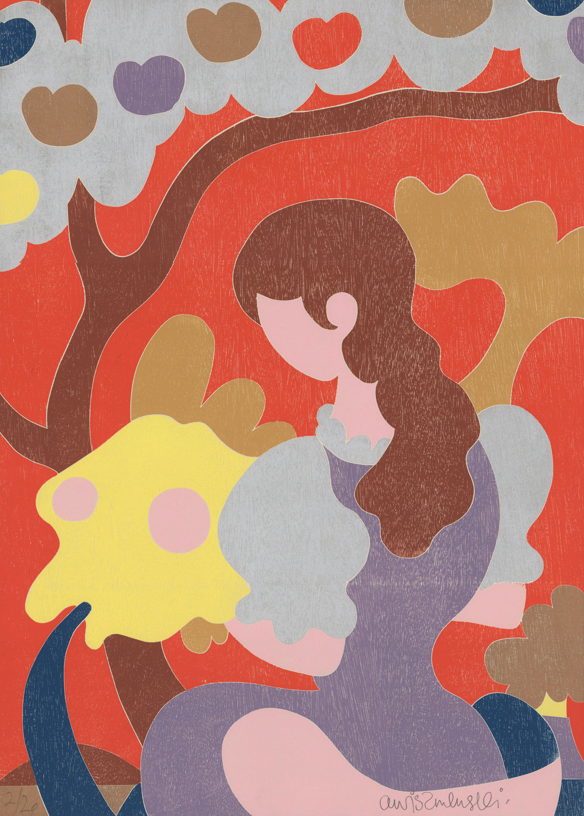 Adrian Wiszniewski, Princess With Fish, 2018