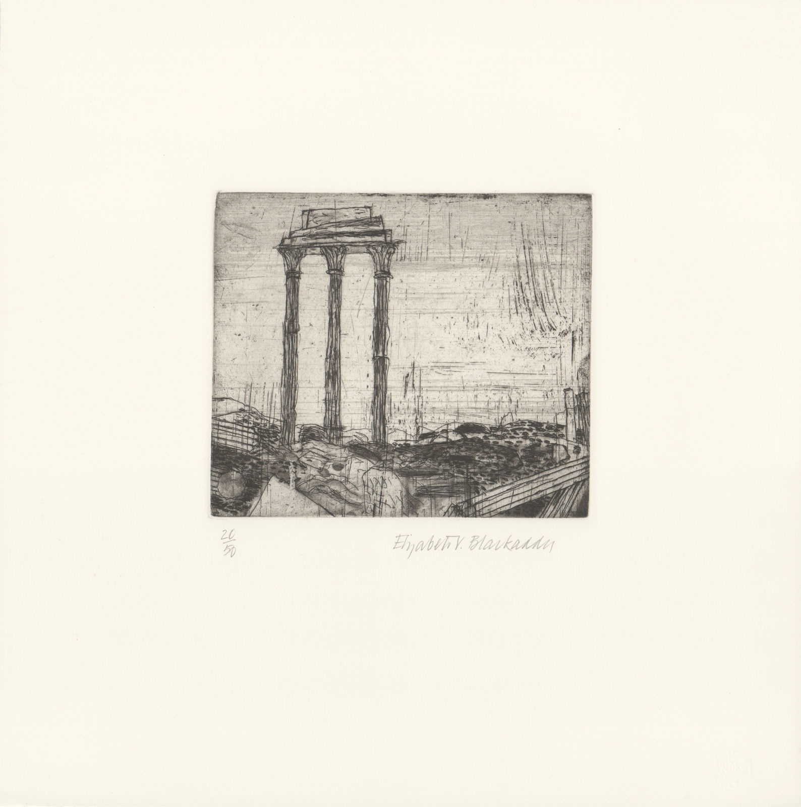 Elizabeth Blackadder, Tempio dei Castori, 2001