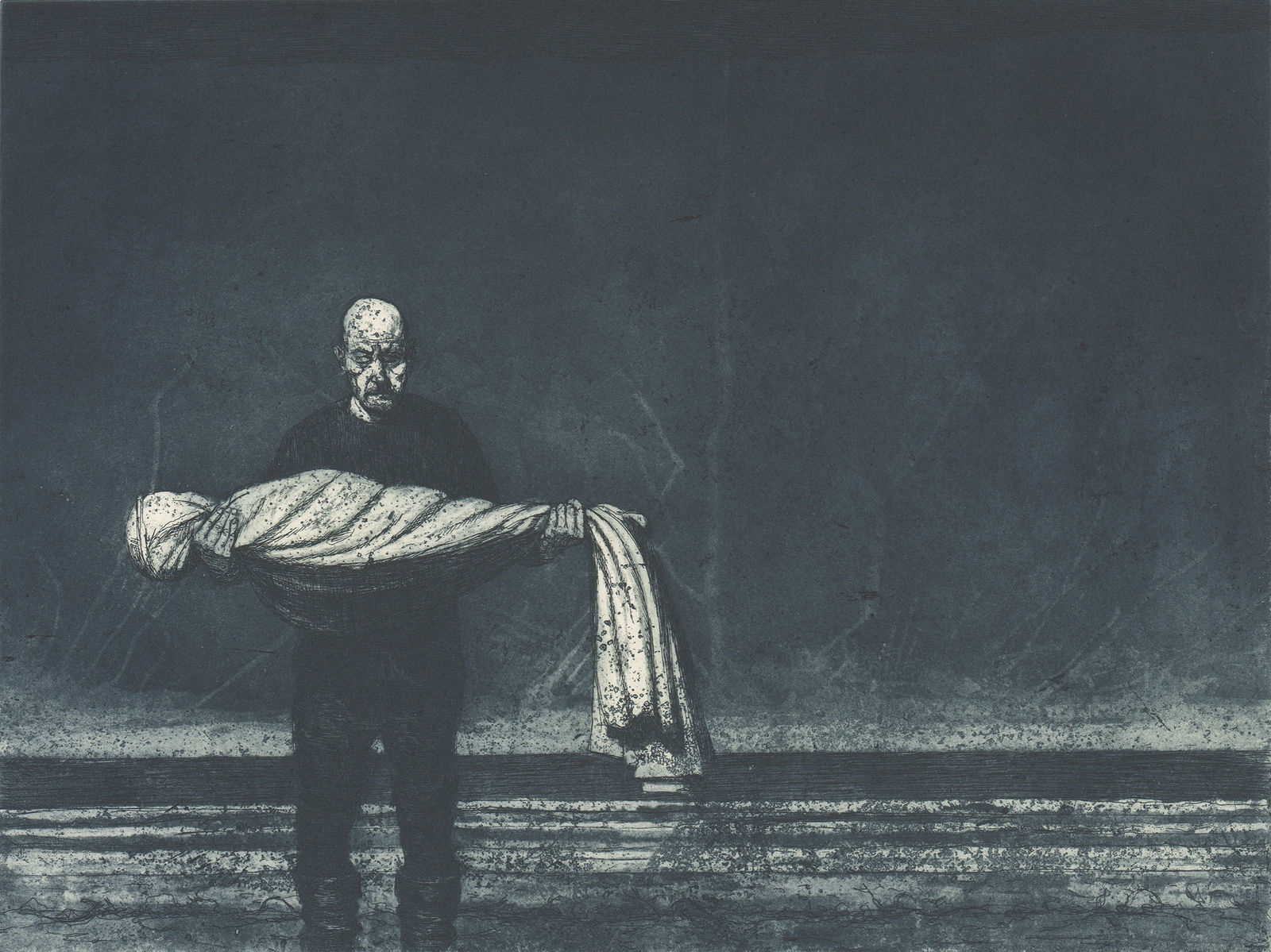 Ken Currie, Incident on a Beach, 2025