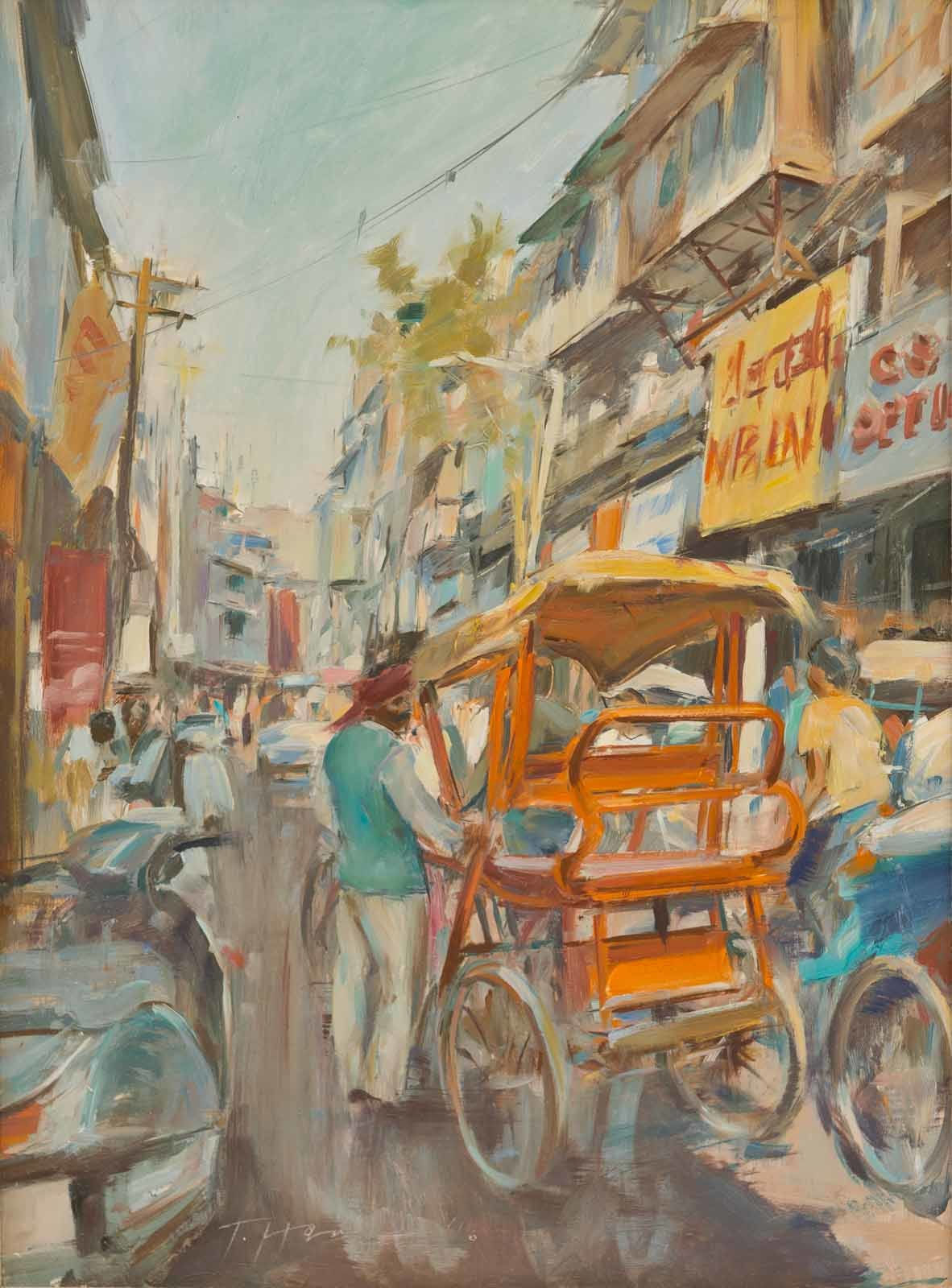 Tom Hoar, The Orange Rickshaw, Chandi Chowk