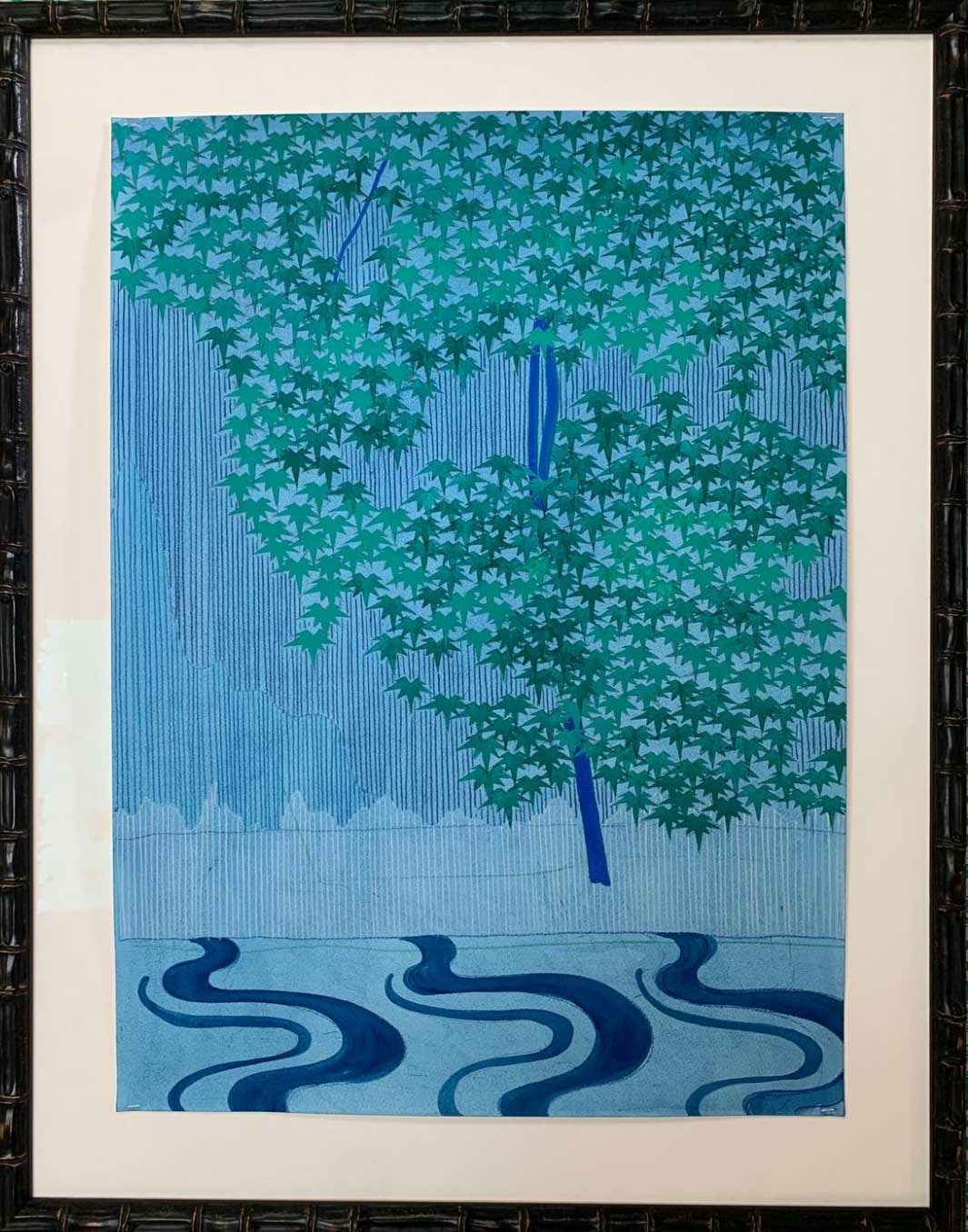 Catherine Cazalet, Blue Tree, Green Leaves I