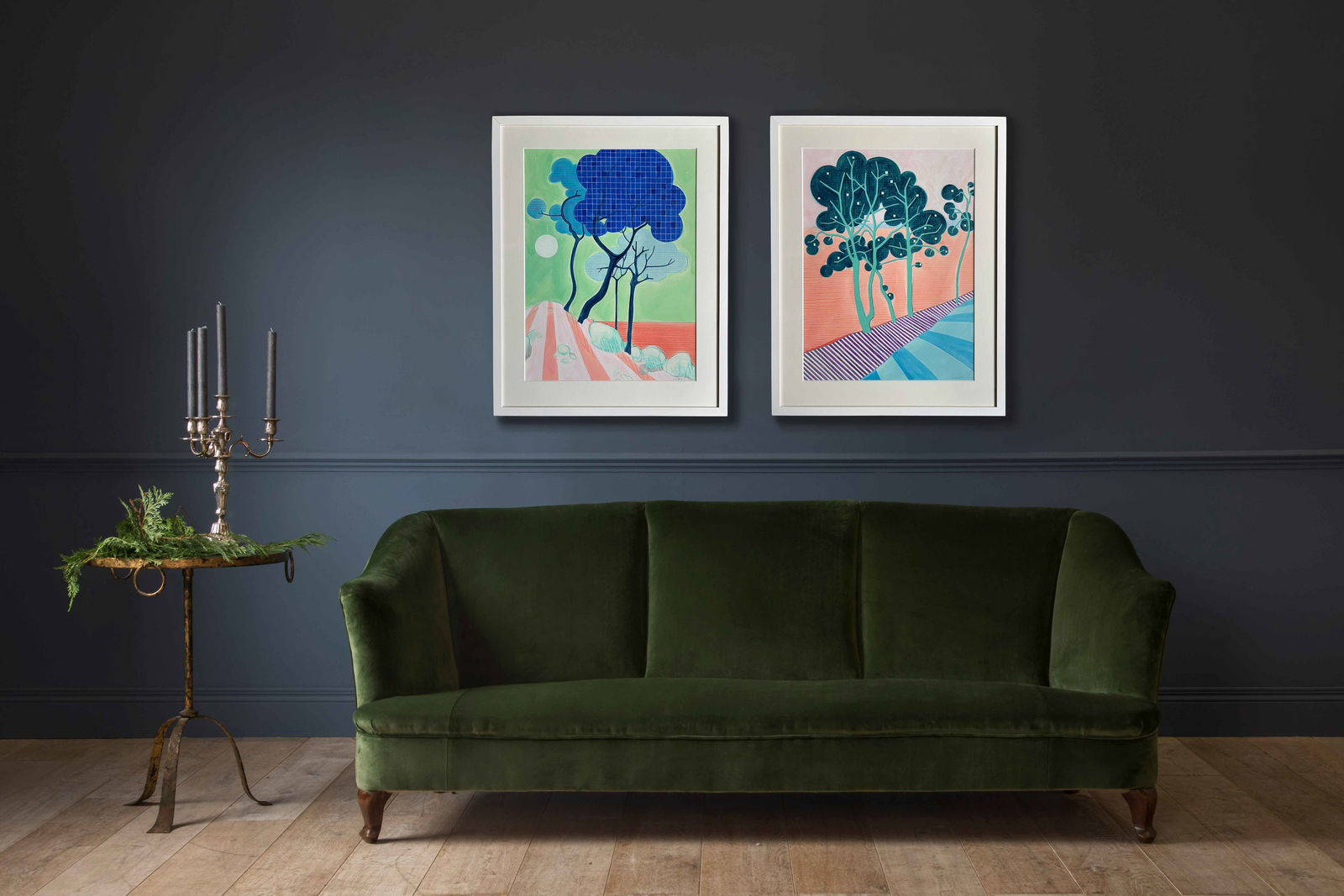 Catherine Cazalet, Blue Trees and Moon