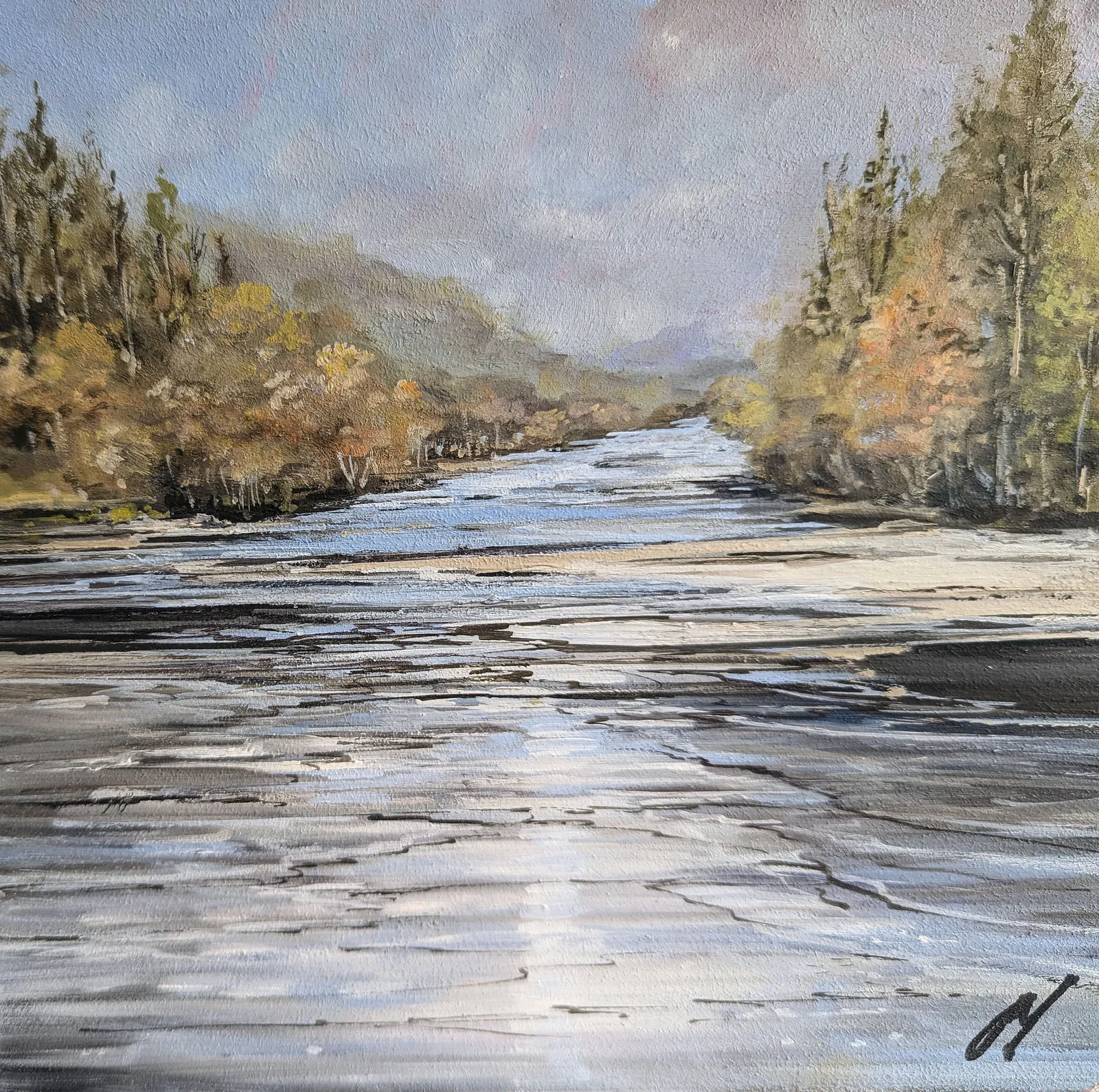 Allison Young, River Tay at Dunkeld Autumn