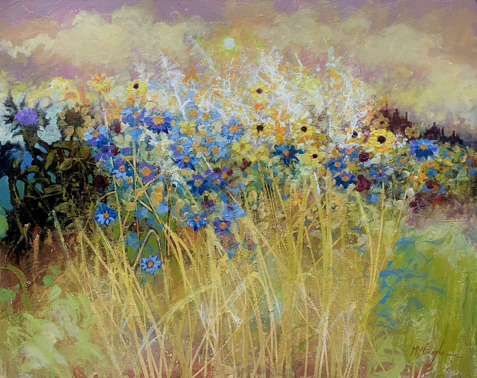 John McClenaghen, Wildflowers in Evening Light