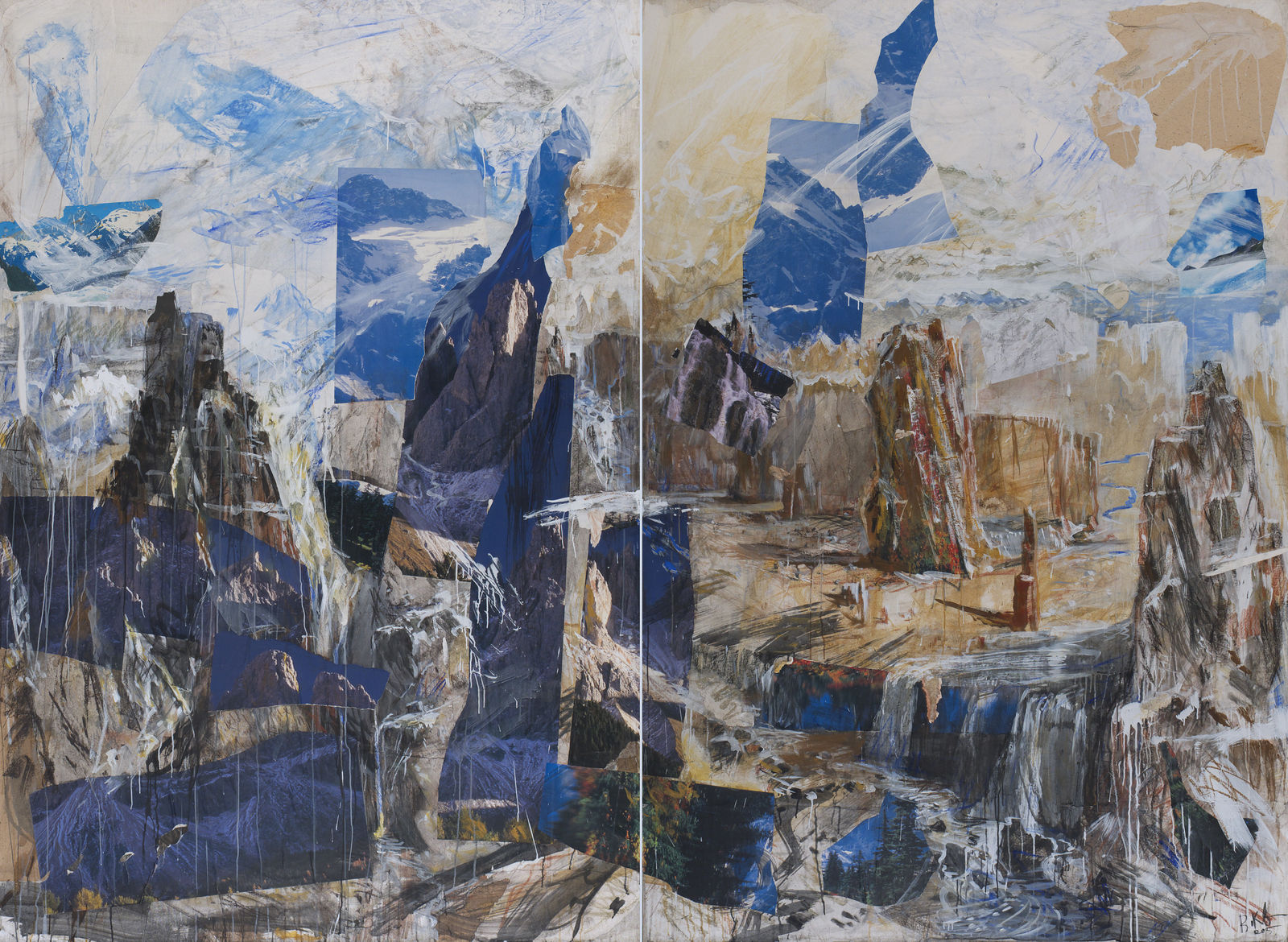 Valery Koshlyakov, MOUNTAIN LANDSCAPE - "RUINS OF THE ALPS" (DIPTYCH) • ГОРНЫЙ ПЕЙЗАЖ - "РУИНЫ АЛЬП" (ДИПТИХ), 2005