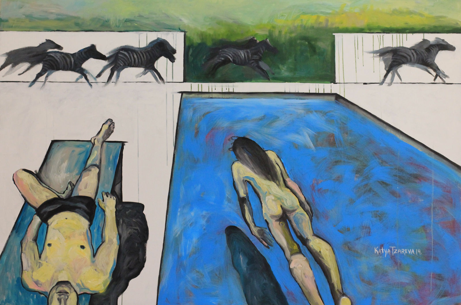 Katya Tzareva, SCENE №4. AT A POOL • СЦЕНА №4. У БАССЕЙНА, 2014