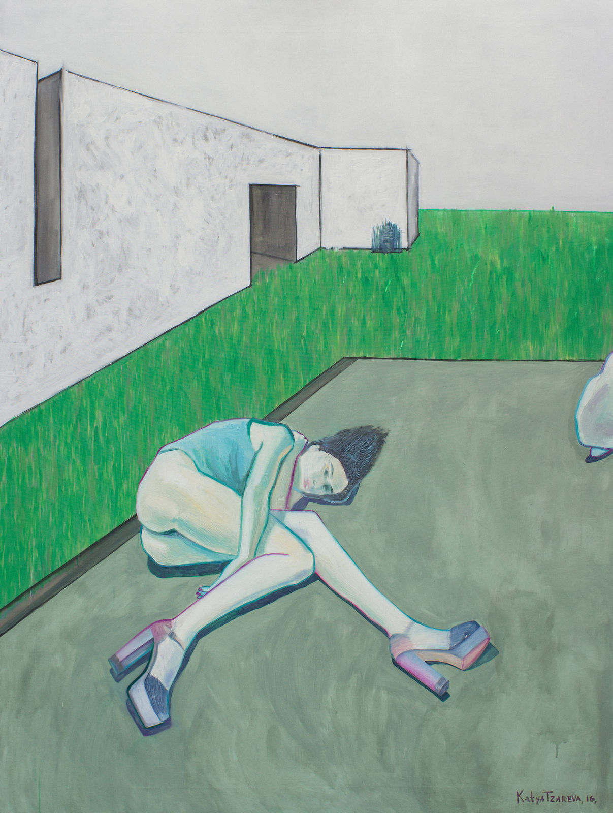 Katya Tzareva, TWO FIGURES AND THE WHITE HOUSE 2 • ДВЕ ФИГУРЫ И БЕЛЫЙ ДОМ 2 , 2016