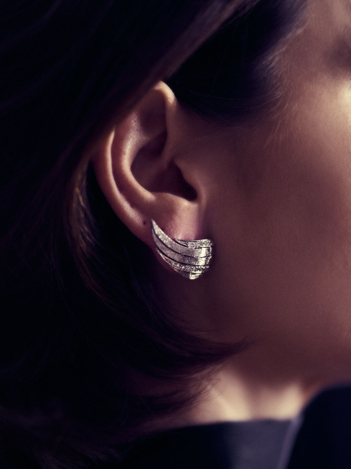 GRIMA, "Dürer Wings" Earrings - Diamonds and Platinum, 2025