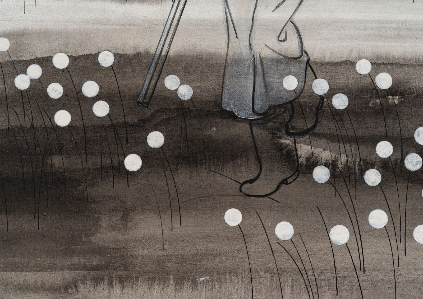 Charles Avery, Untitled (Hunter Coming Towards: Signifying Right: Pink Sky), 2022