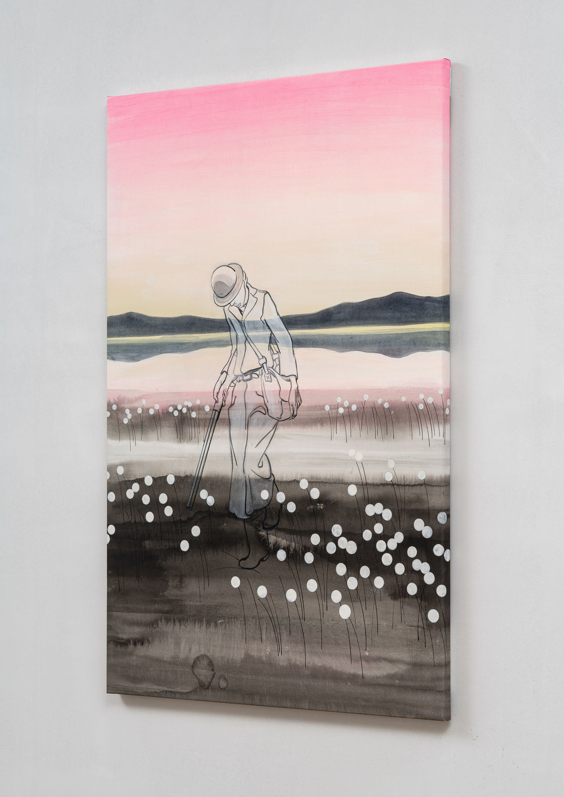 Charles Avery, Untitled (Hunter Coming Towards: Signifying Right: Pink Sky), 2022