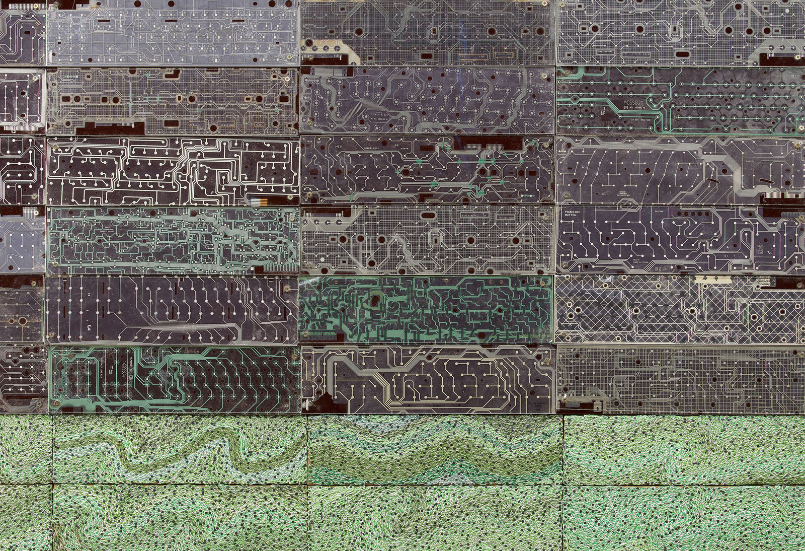 Elias Sime, Tightrope: Hidden Figures (2), 2017