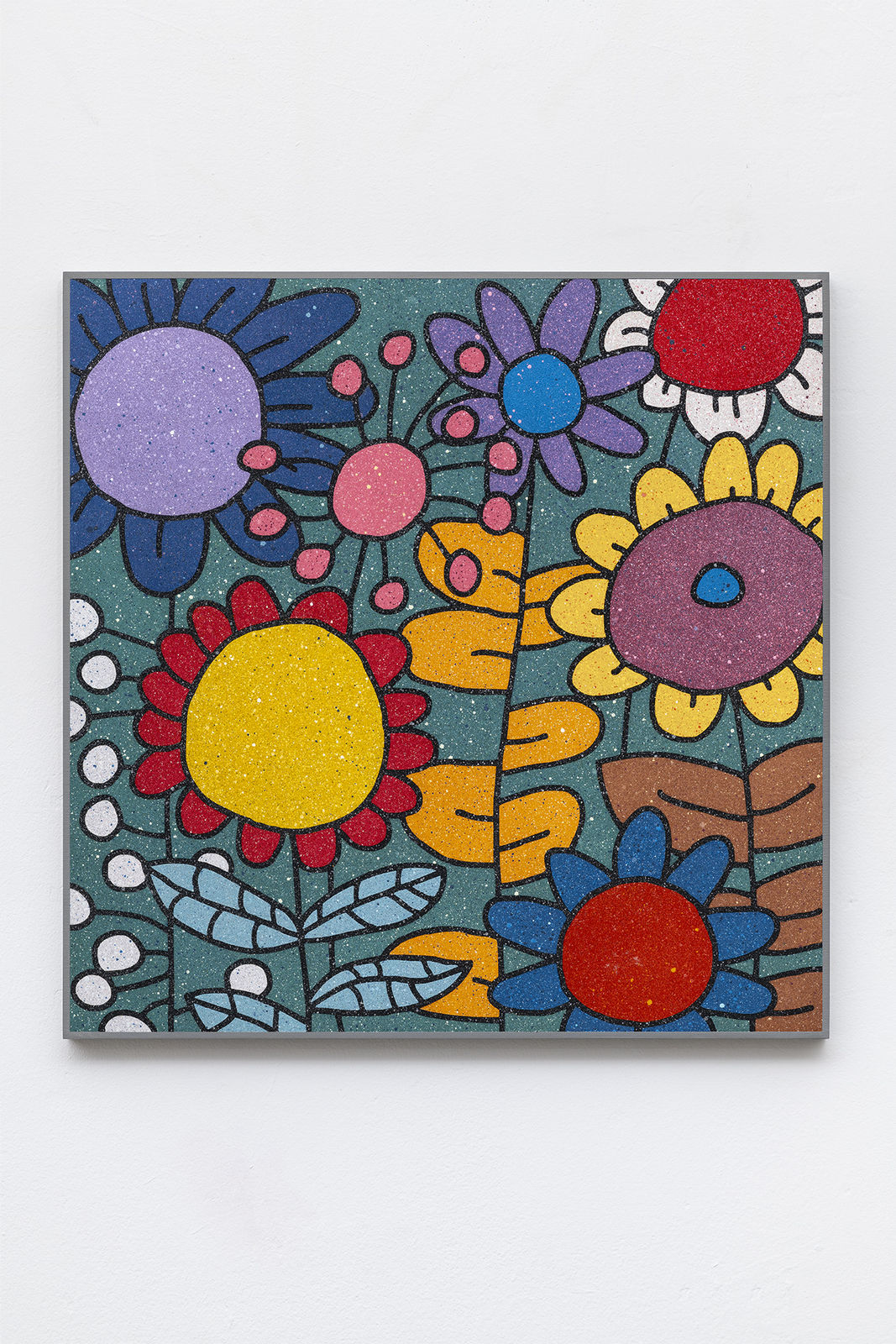 Mixed media image depicting flowers.