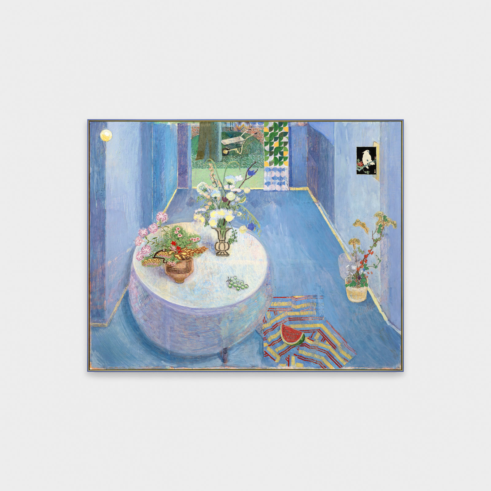 Matthias Weischer, Blaues Zimmer, 2025