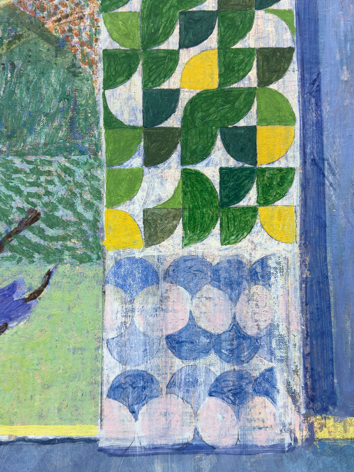 Matthias Weischer, Blaues Zimmer, 2025