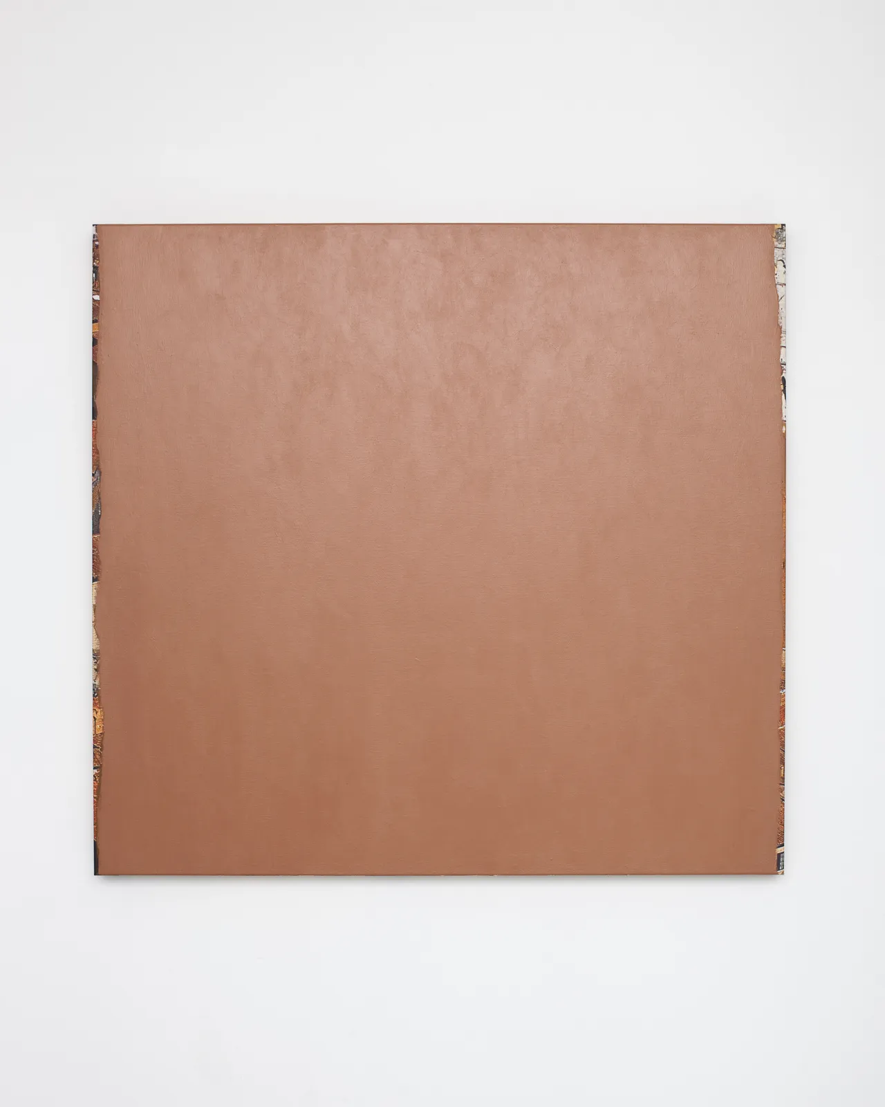 Brown acrylic paint on a canvas.