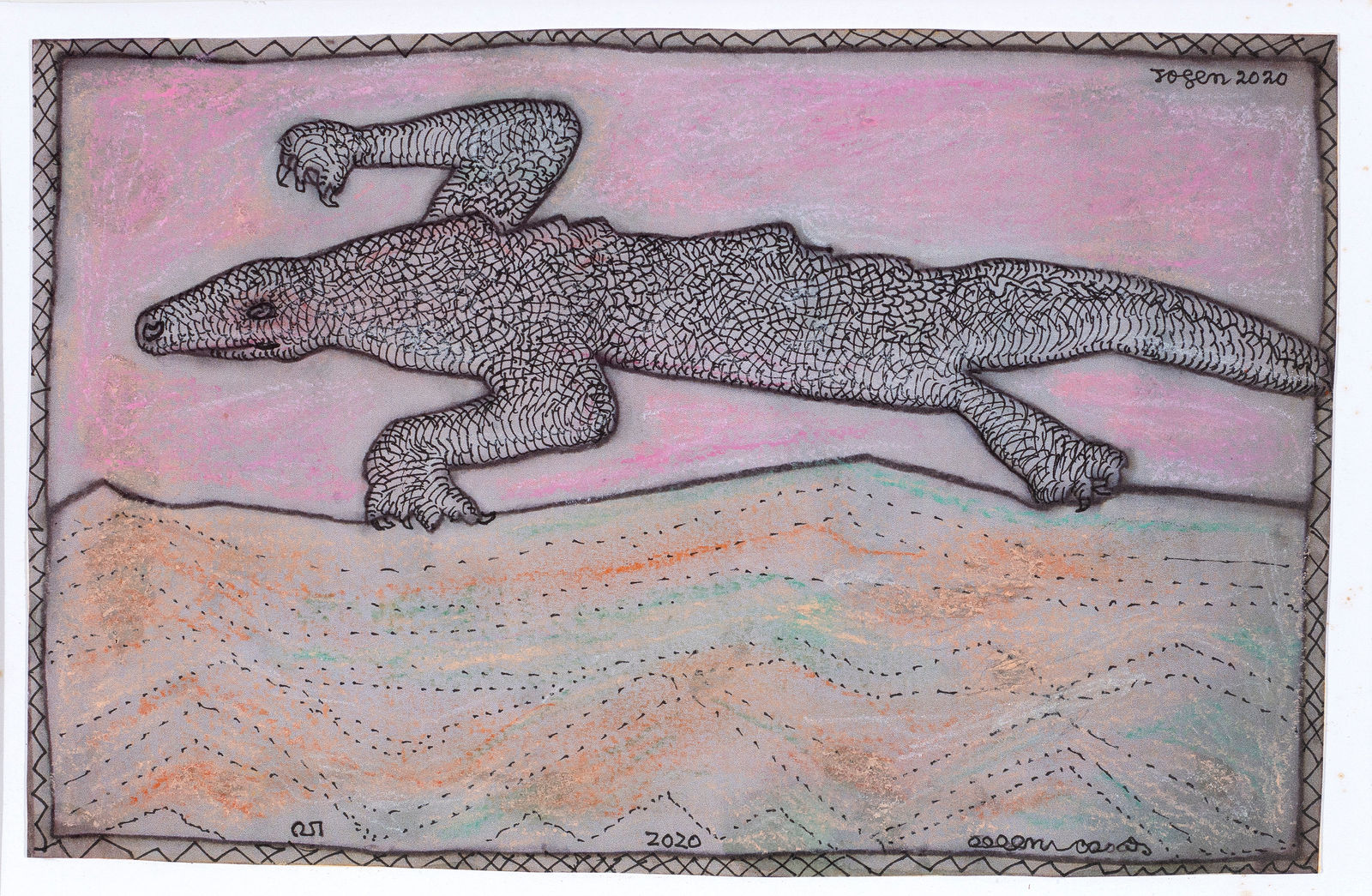 Jogen Chowdhury, Crocodile, 2020