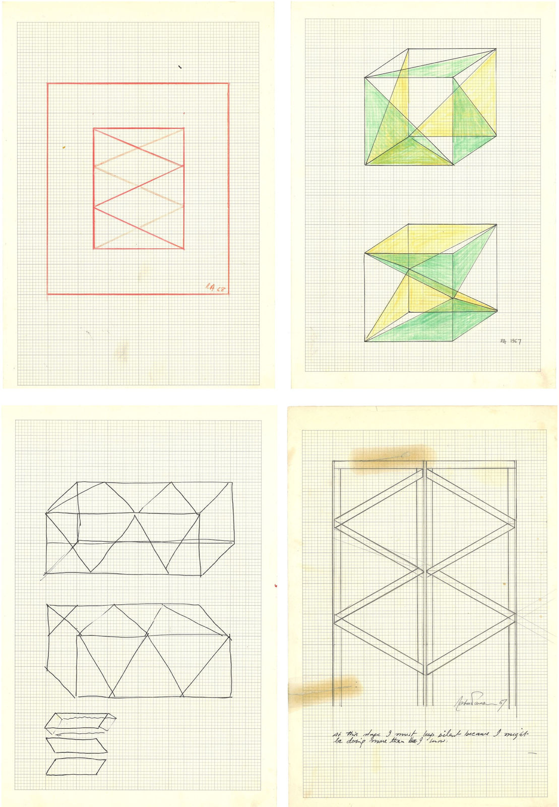 Rasheed Araeen, Untitled, 1 (Set of 4), circa 1960-1970s