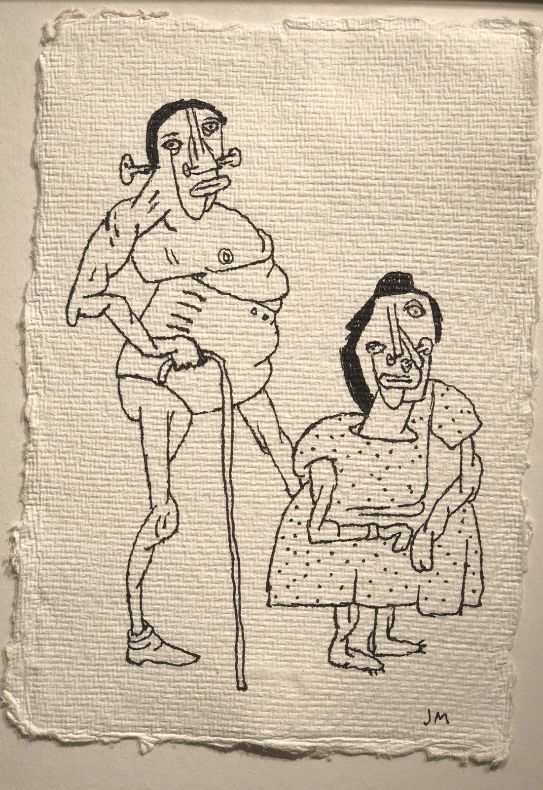 Jim Moir, Couple with Walking Stick, 2018