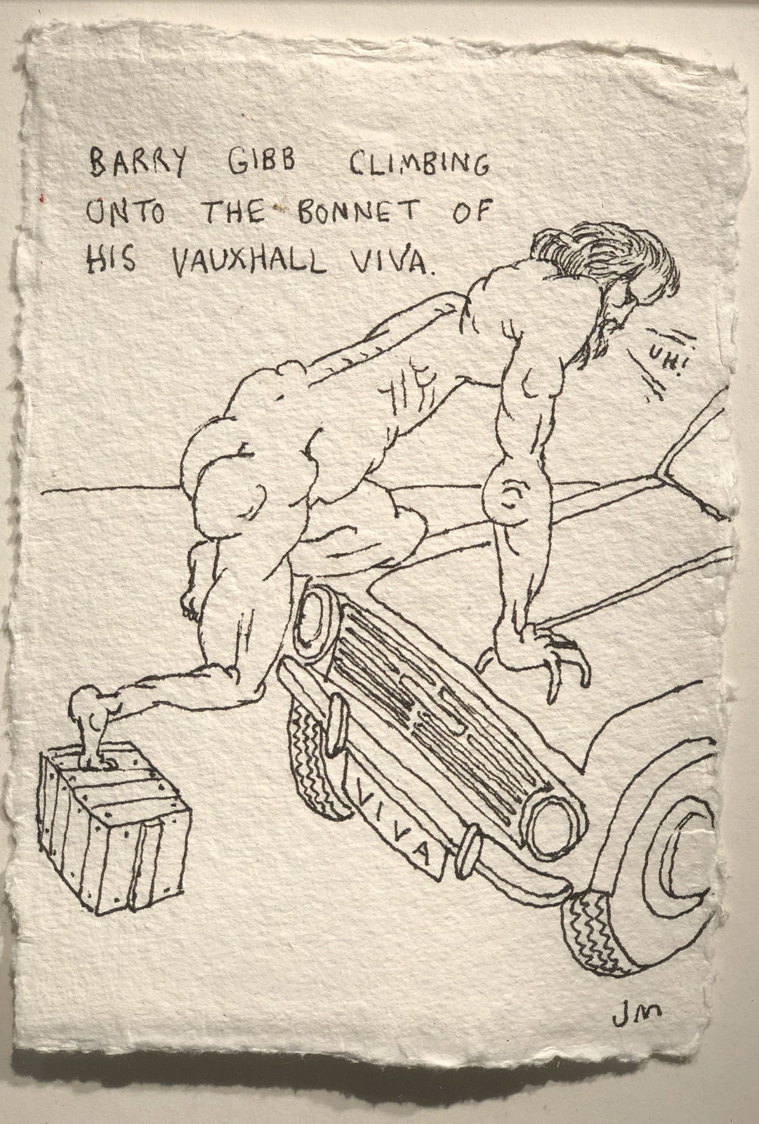 Jim Moir, Barry Gibb on his car, 2018