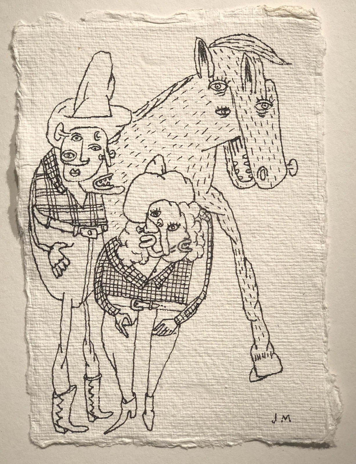 Jim Moir, Couple with Horse, 2018