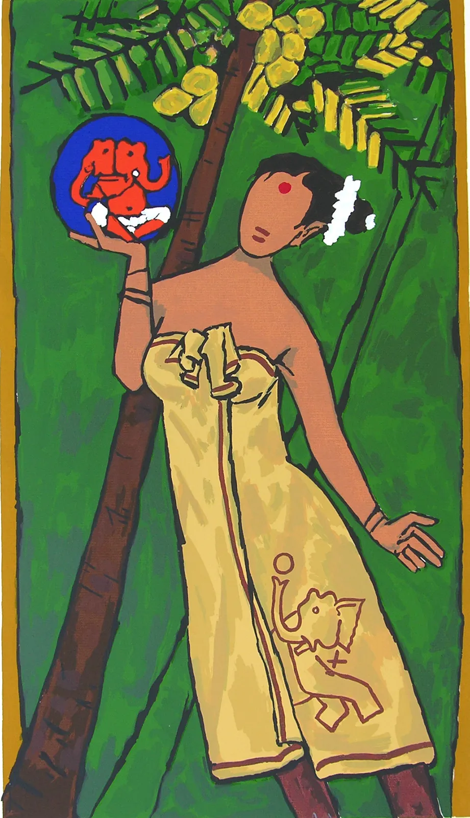 Maqbool Fida Husain, Kalyani Kutty (Folklore Kerala series), c. 2010