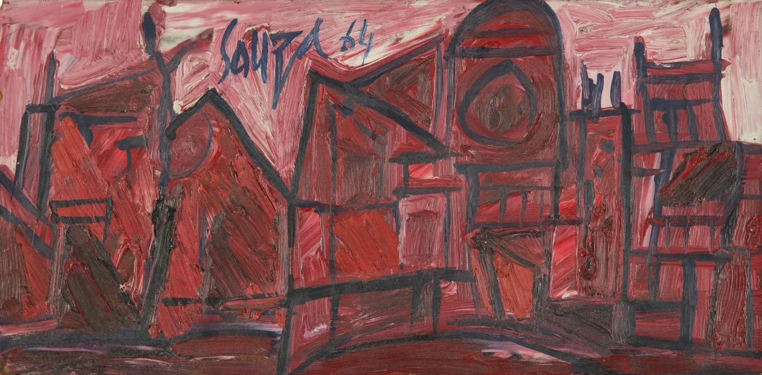 Francis Newton Souza, Red Buildings in London, 1964