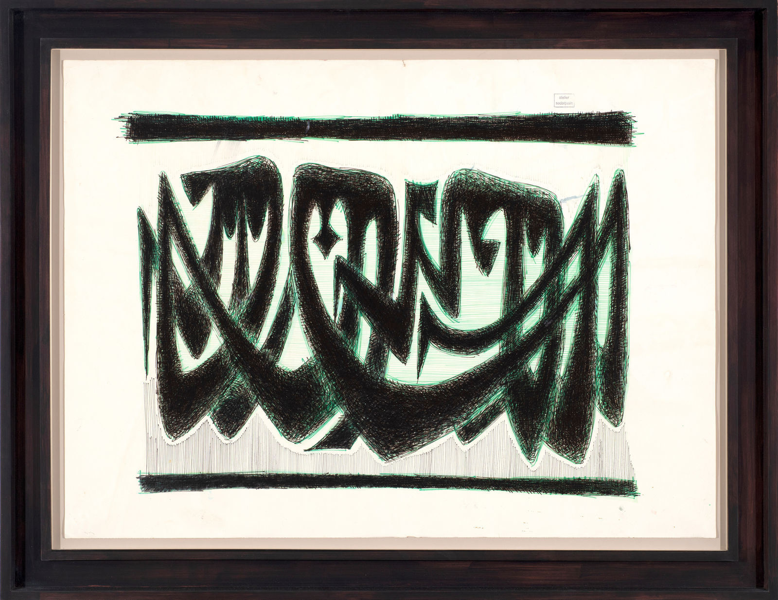 Syed Sadequain, Untitled (Line of Figures), Circa 1962