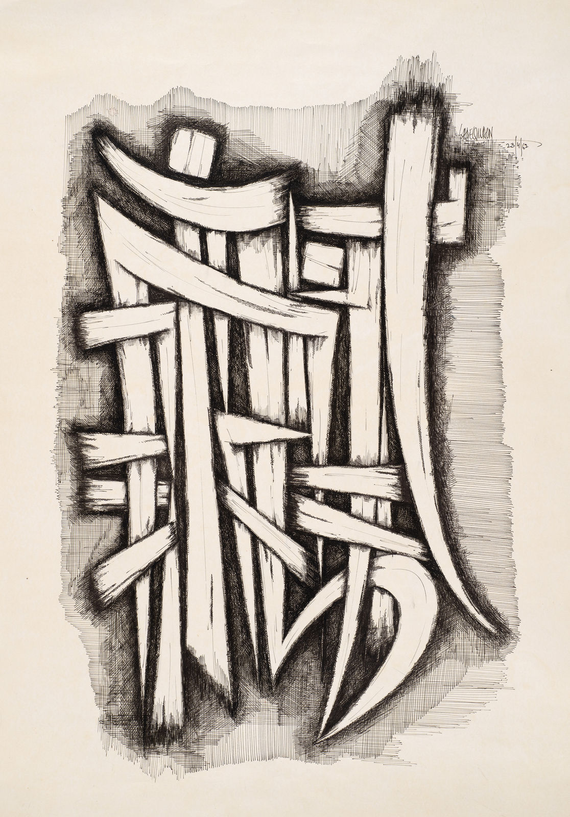 Syed Sadequain, Untitled (Study for Composition), 1962