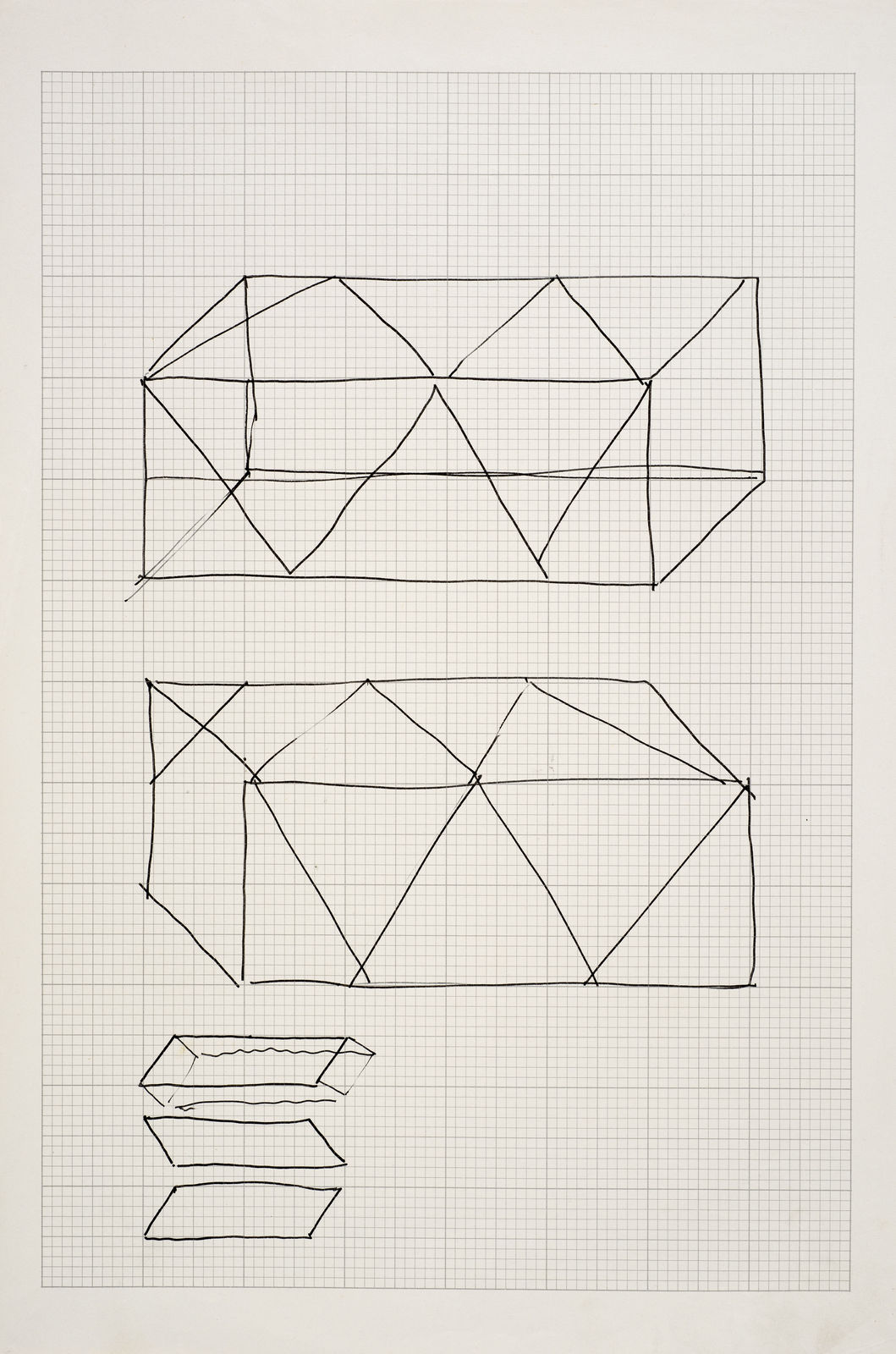 Rasheed Araeen, Untitled, 1 (Set of 4), circa 1960-1970s