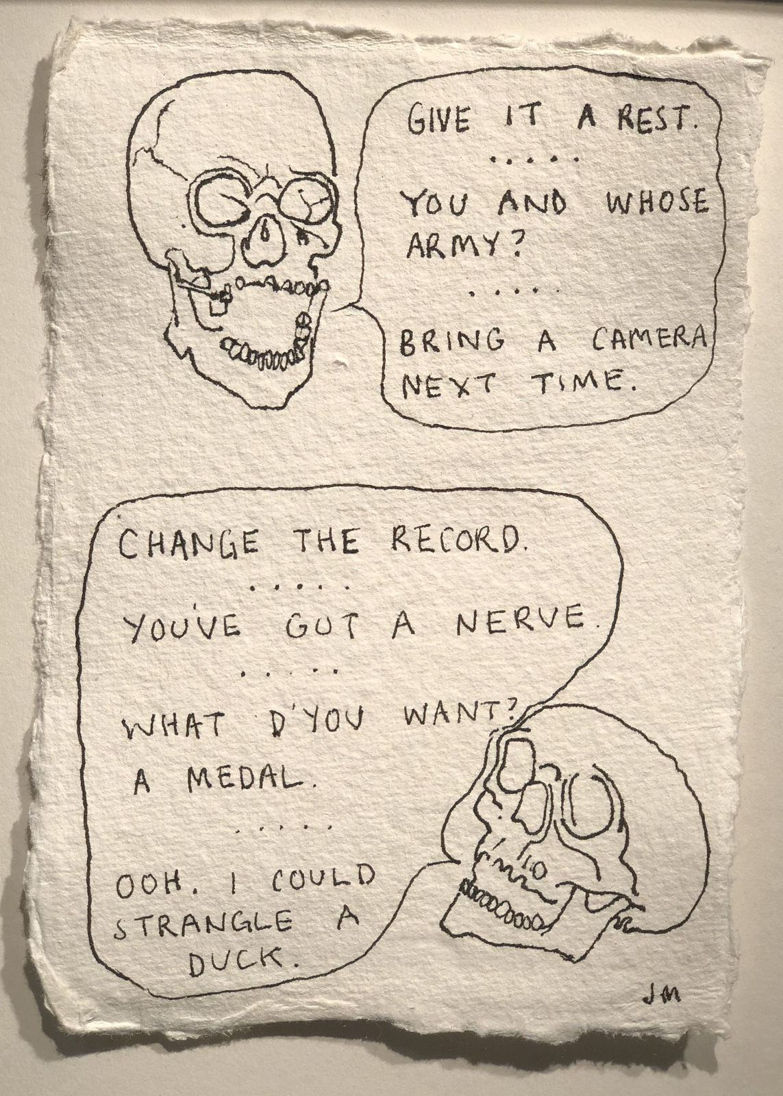 Jim Moir, Talking Heads, 2018