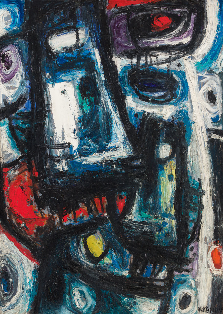 John Christoforou, Blue Mother and Child, 1958