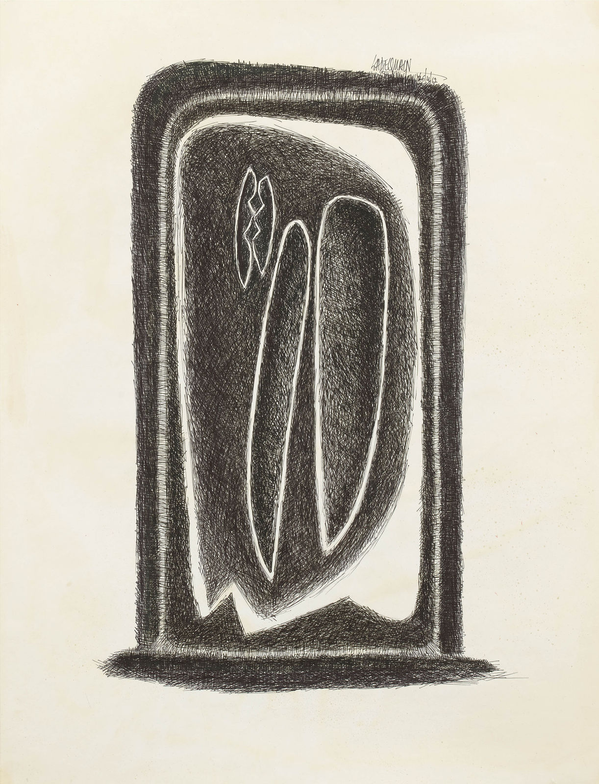 Syed Sadequain, Two Figures, 1962