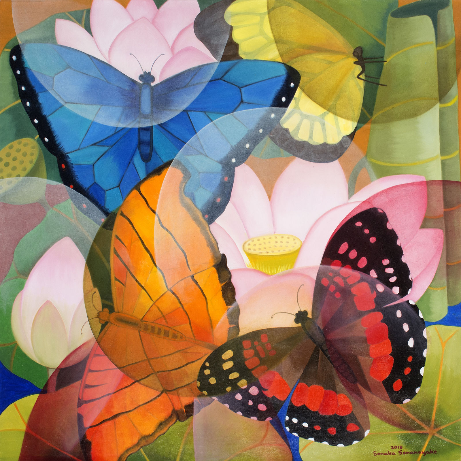 Senaka Senanayake, Lotus Butterflies, 2018