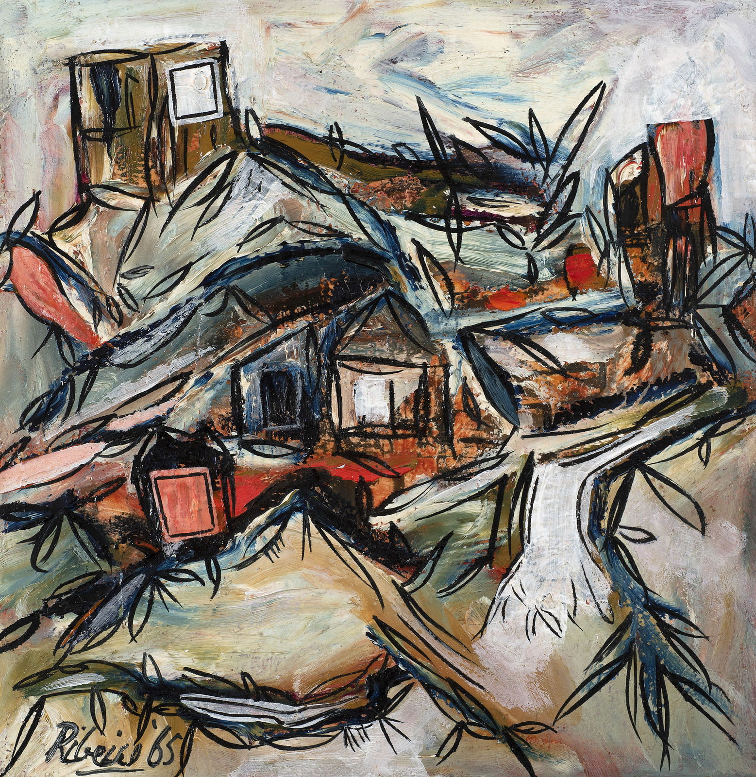 Lancelot Ribeiro, Untitled (Orange Road), 1965